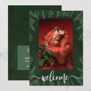 Cartes Pour Fêtes Annuelles Photos d'hiver Annonces de naissance de bébé