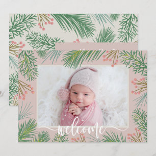 Cartes Pour Fêtes Annuelles Photos d'hiver Annonces de naissance de bébé