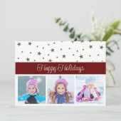 Cartes Pour Fêtes Annuelles Photos et étoiles de vacances joyeuses saisonnière (Debout devant)