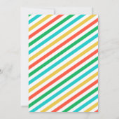 Cartes Pour Fêtes Annuelles Photos Joyeuses et brillantes couleurs et rayures (Dos)