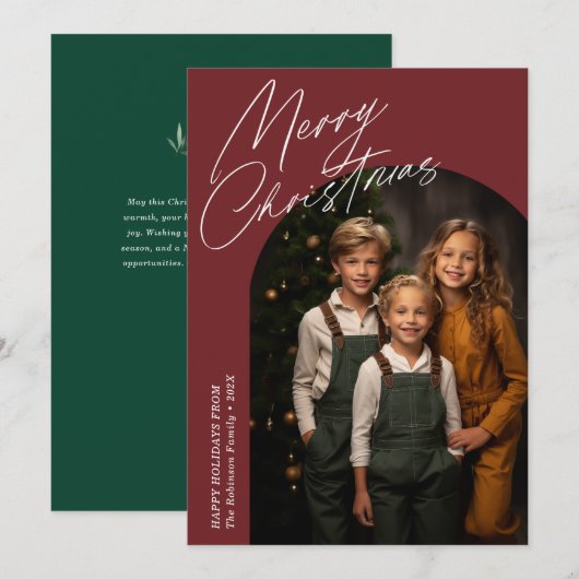 Cartes Pour Fêtes Annuelles Photos miniatures de Noël (Devant / Derrière)