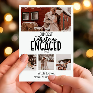 Cartes Pour Fêtes Annuelles Photos modernes Premier Noël engagé