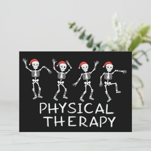 Cartes Pour Fêtes Annuelles Physical Therapist Skeleton Christmas DPT Student (Debout devant)