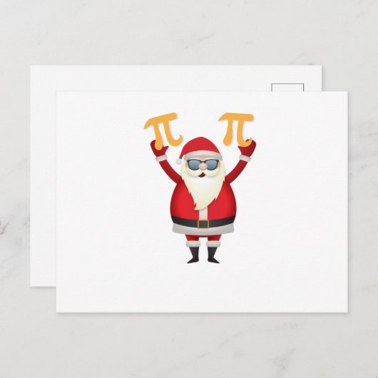 Cartes Pour Fêtes Annuelles pi mathématiques noël Drôle cadeaux Hommes Femmes (Devant / Derrière)
