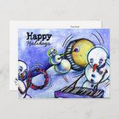 Cartes Pour Fêtes Annuelles Piano avec touche (Devant / Derrière)