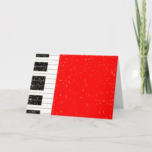 Cartes Pour Fêtes Annuelles Piano de Noël (Devant)