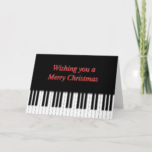 Cartes Pour Fêtes Annuelles Piano Keyboard Keys Christmas Card