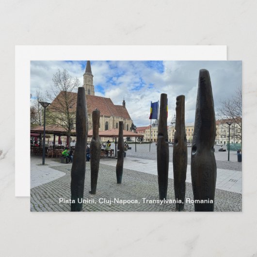 Cartes Pour Fêtes Annuelles Piata Unirii, Cluj-Napoca, Roumanie, sur une (Devant / Derrière)