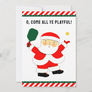 Cartes Pour Fêtes Annuelles Pickleball de Noël Créatif