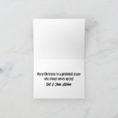 Cartes Pour Fêtes Annuelles Pickleball Joie Noël Party Père Noël Paddles (Intérieur)