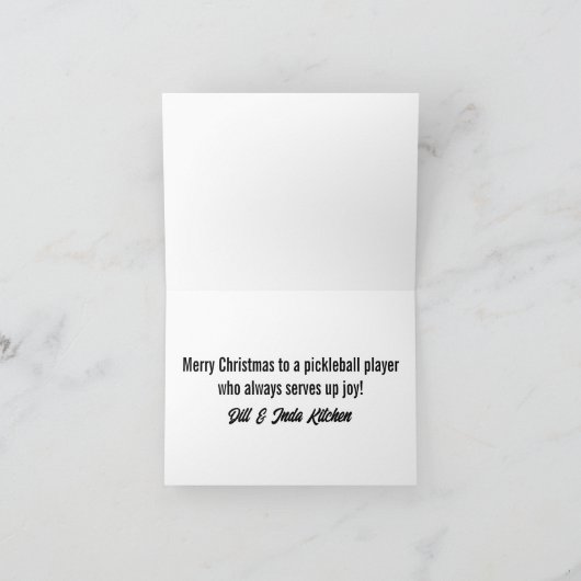 Cartes Pour Fêtes Annuelles Pickleball Joie Noël Party Père Noël Paddles (Intérieur)