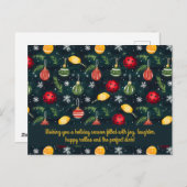 Cartes Pour Fêtes Annuelles Pickleball 🎄 Joyeux Noël, texte personnalisé (Devant / Derrière)