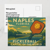 Cartes Pour Fêtes Annuelles Pickleball Naples Floride (Devant / Derrière)