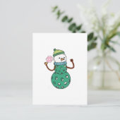 Cartes Pour Fêtes Annuelles Pickleball Snowman Drôle Noël Noël Noël Noël Noël (Debout devant)
