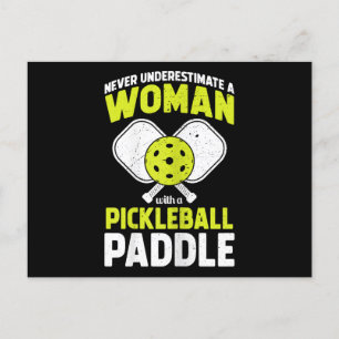 Cartes Pour Fêtes Annuelles Pickleball Woman Funny Pickleball Player Cadeau