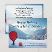 Cartes Pour Fêtes Annuelles Pickleball🎅Creative Chaos & Holiday Comebacks (Devant / Derrière)