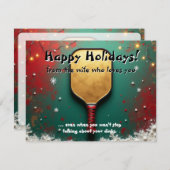 Cartes Pour Fêtes Annuelles Pickleball🎅Dinkmas Devotion (Devant / Derrière)