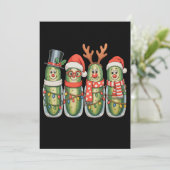 Cartes Pour Fêtes Annuelles Pickles de Noël drôle de Noël fête (Debout devant)