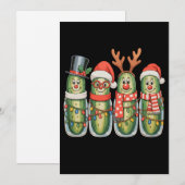 Cartes Pour Fêtes Annuelles Pickles de Noël Xmas Drôle Fête Festive (Devant / Derrière)