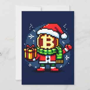 Cartes Pour Fêtes Annuelles Pièce Commémorative Festive Homme Drôle Pixel Art 