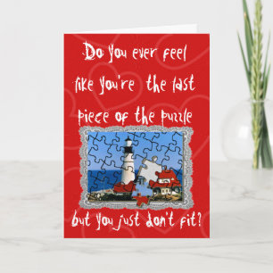 Cartes Pour Fêtes Annuelles Pièce Du Puzzle
