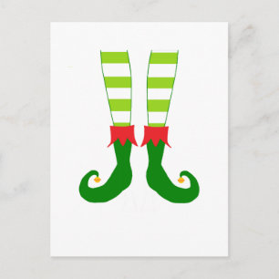 Cartes Pour Fêtes Annuelles Pieds elfes de Noël mignons