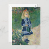 Cartes Pour Fêtes Annuelles Pierre Auguste Renoir A Girl with a Watering Can (Devant / Derrière)