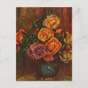 Cartes Pour Fêtes Annuelles Pierre Auguste Renoir La vie morte avec les Roses