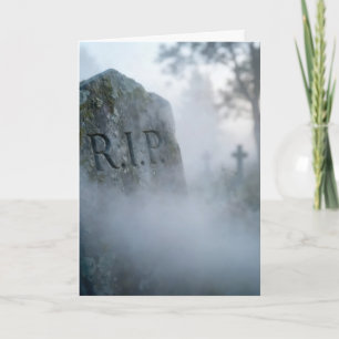 Cartes Pour Fêtes Annuelles Pierres tombales Halloween R.I.P. dans la brume
