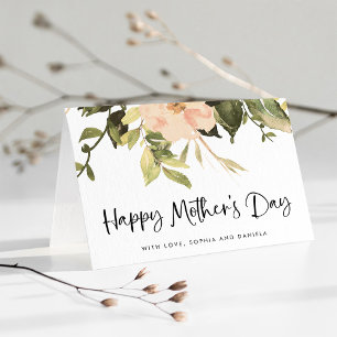 Cartes Pour Fêtes Annuelles Pies florales vintages Bonne fête des mères