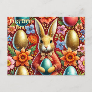 CARTES POUR FÊTES ANNUELLES PIETER ~ HAPPY EASTER BUNNY GREETING ~