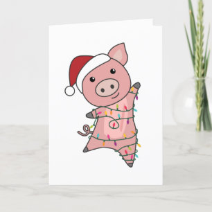 Cartes Pour Fêtes Annuelles Pig Merry Christmas Animals Pigs Adult Cloth Face