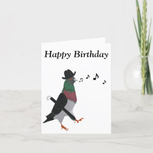 Cartes Pour Fêtes Annuelles Pigeon à la ville modifiable