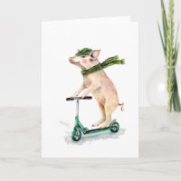 Piggy sur scooter