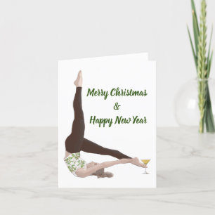 Cartes Pour Fêtes Annuelles Pilates Joyeux Noël et Bonne Année