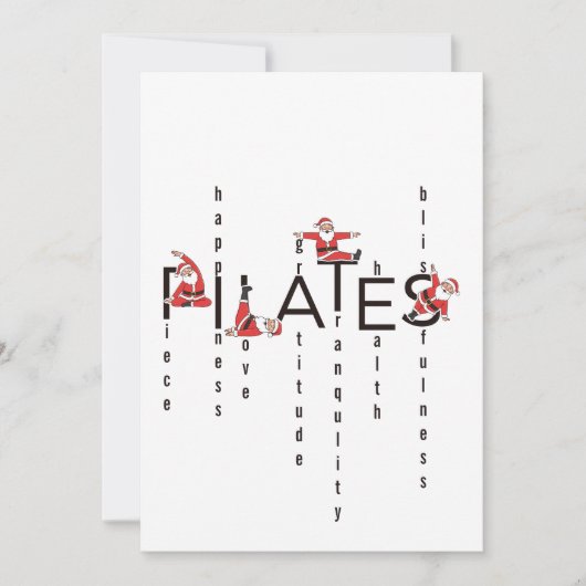 Cartes Pour Fêtes Annuelles Pilates Santa Reformer Christmas (Devant)