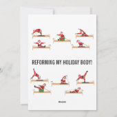 Cartes Pour Fêtes Annuelles Pilates Santa Reformer Christmas (Dos)