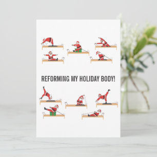 Cartes Pour Fêtes Annuelles Pilates Santa Reformer Noël