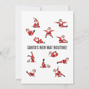 Cartes Pour Fêtes Annuelles Pilates Santa Reformer Noël
