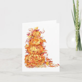 Cartes Pour Fêtes Annuelles Pile de citrouilles