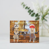 Cartes Pour Fêtes Annuelles Pilgrim & Chef de Cute Lab sur mesure (Debout devant)