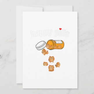 Cartes Pour Fêtes Annuelles Pills Pomeranian Premium de bonheur