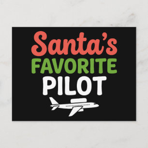 Cartes Pour Fêtes Annuelles Pilote préféré du Père Noël Noël Aviation Avion