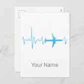 Cartes Pour Fêtes Annuelles Pilote rétro-rétro-battement d'avion fréquence Vin (Devant / Derrière)