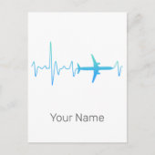 Cartes Pour Fêtes Annuelles Pilote rétro-rétro-battement d'avion fréquence Vin (Devant)