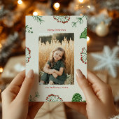 Cartes Pour Fêtes Annuelles Pin à mistletoe à main rustique Noël 3 Photo