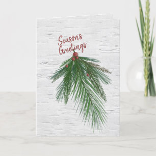 Cartes Pour Fêtes Annuelles Pin Bonnes Fêtes sur bouleau