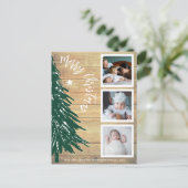 Cartes Pour Fêtes Annuelles Pin de pin rustique - photo Collage Noël (Debout devant)