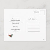 Cartes Pour Fêtes Annuelles Pin vert rustique Élégant Script MERRY NOËL (Dos)