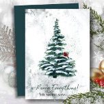 Cartes Pour Fêtes Annuelles Pin vert rustique Script moderne JOUER TOUT<br><div class="desc">Pin d'hiver vert rustique Script moderne JETER TOUT minimaliste Carte de vacances. Souhaitez-vous à tous un Joyeux Noël et Bonne Année!</div>